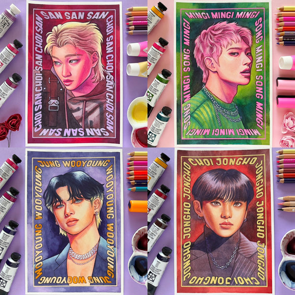 ATEEZ Portrait Postcards