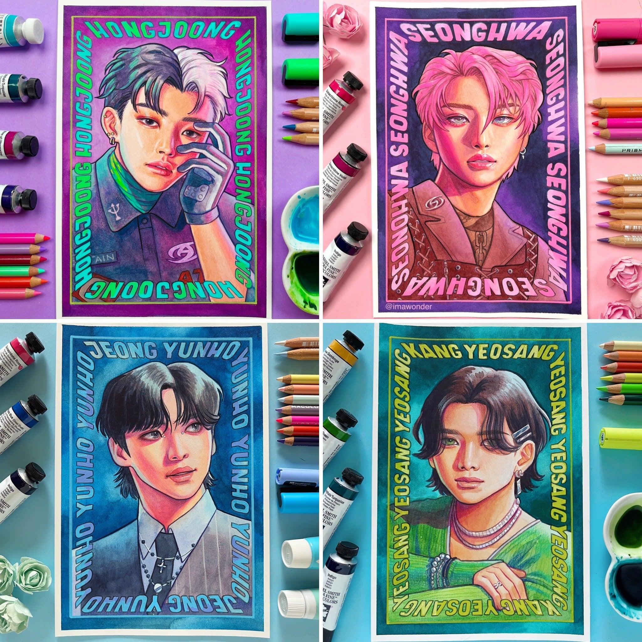 ATEEZ Portrait Postcards