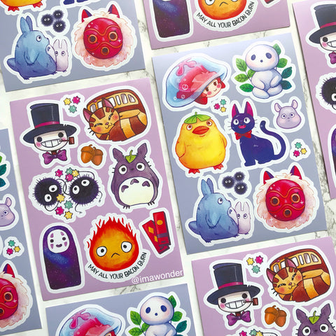 Ghibli Sticker Sheets