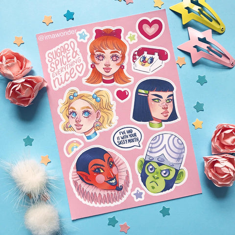 Powerpuff Girls Sticker Sheet